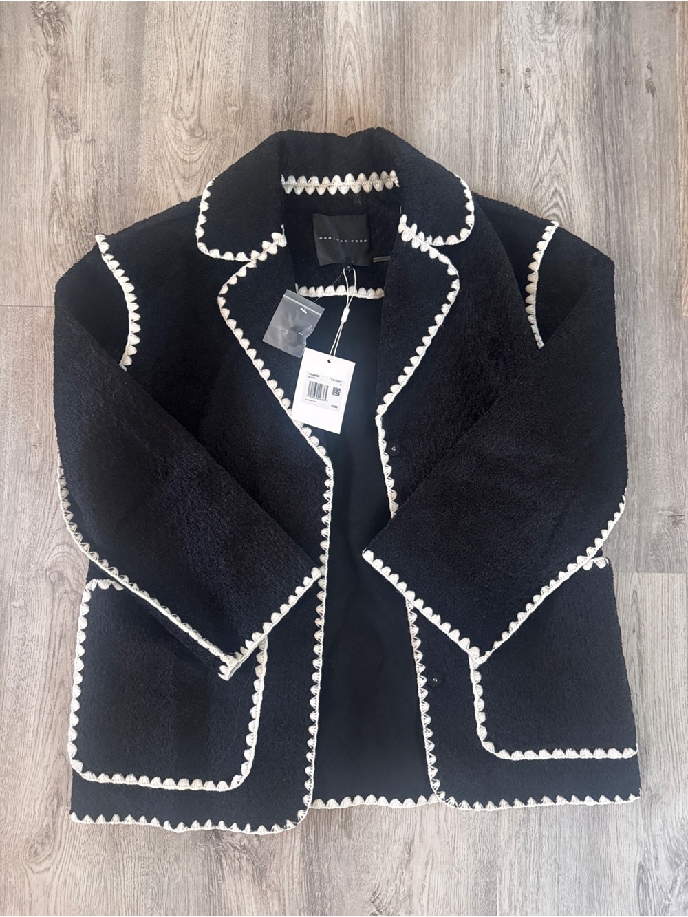 Endless Rose Black Jacket with White Trim